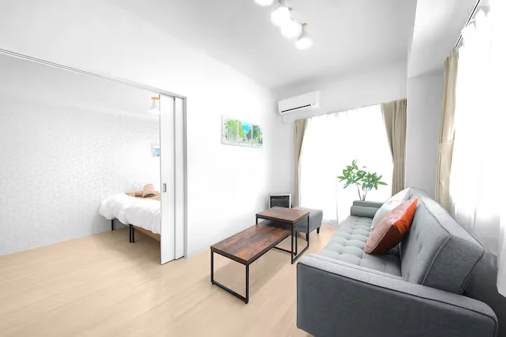 Location 03: alternate view of sofa and table setting