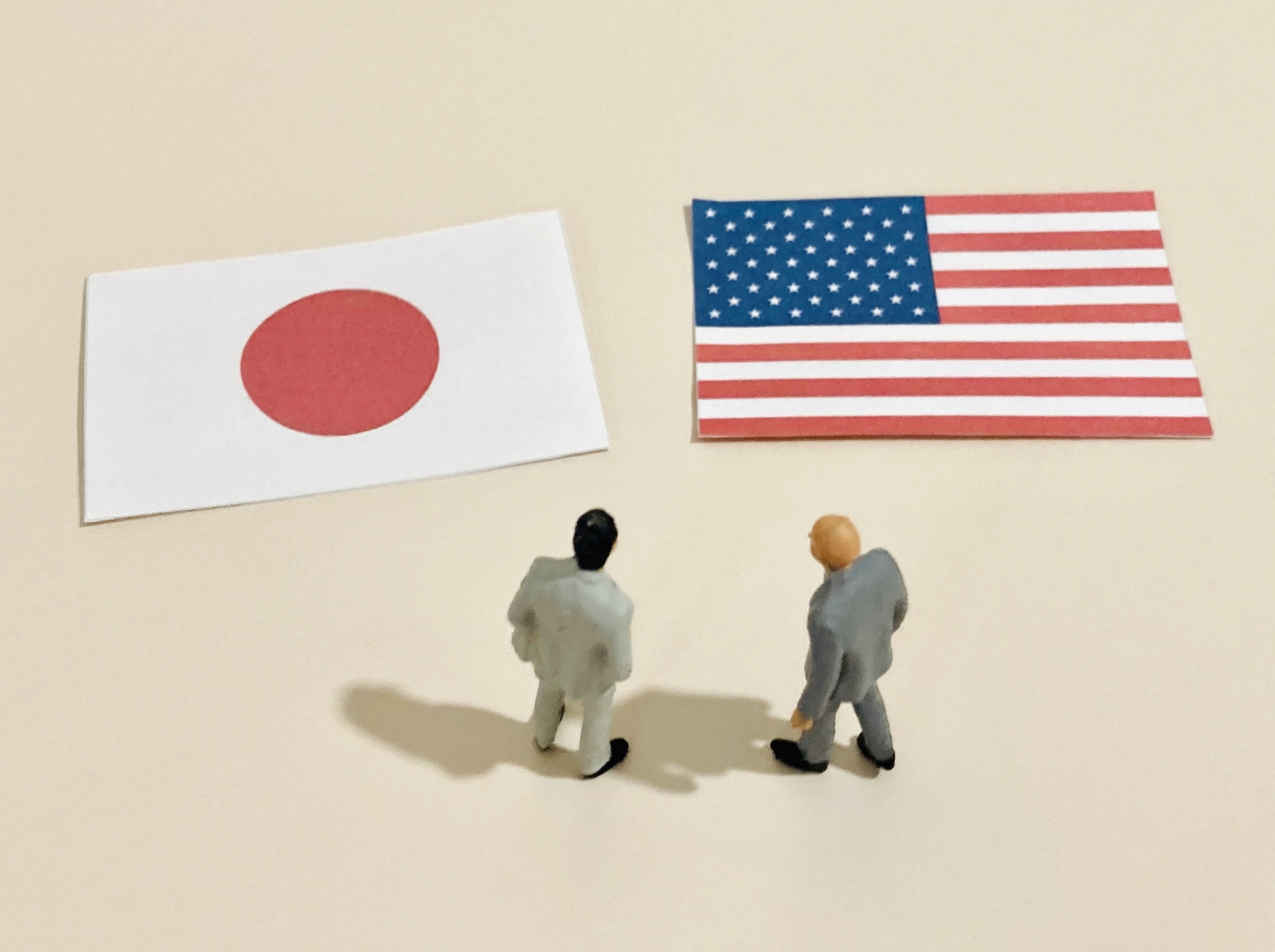 Japanese and United States flag