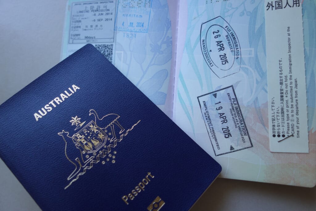 Australian passport with Japanese visa