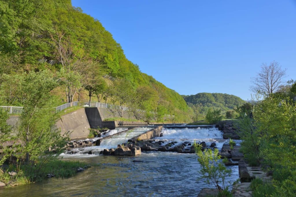 Kotonihassamu River in Sapporo Nishi-ku