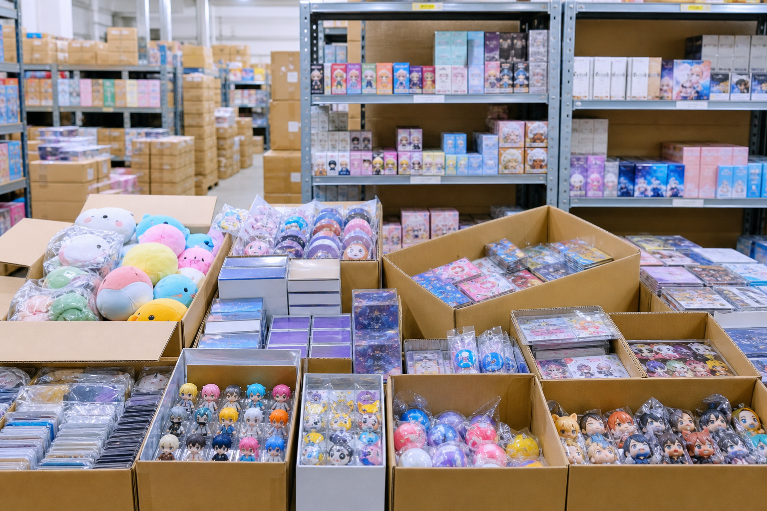 Bulk inventory of Japanese anime and hobby goods