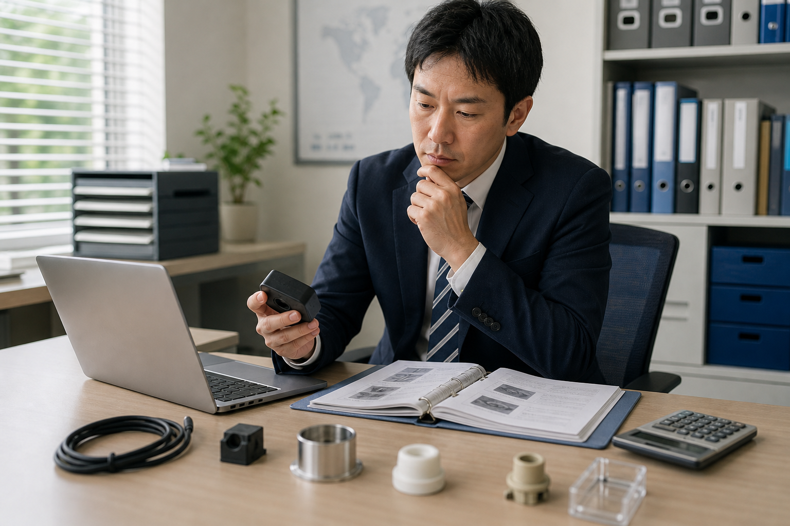 Specialist reviewing HS code classification for imported products