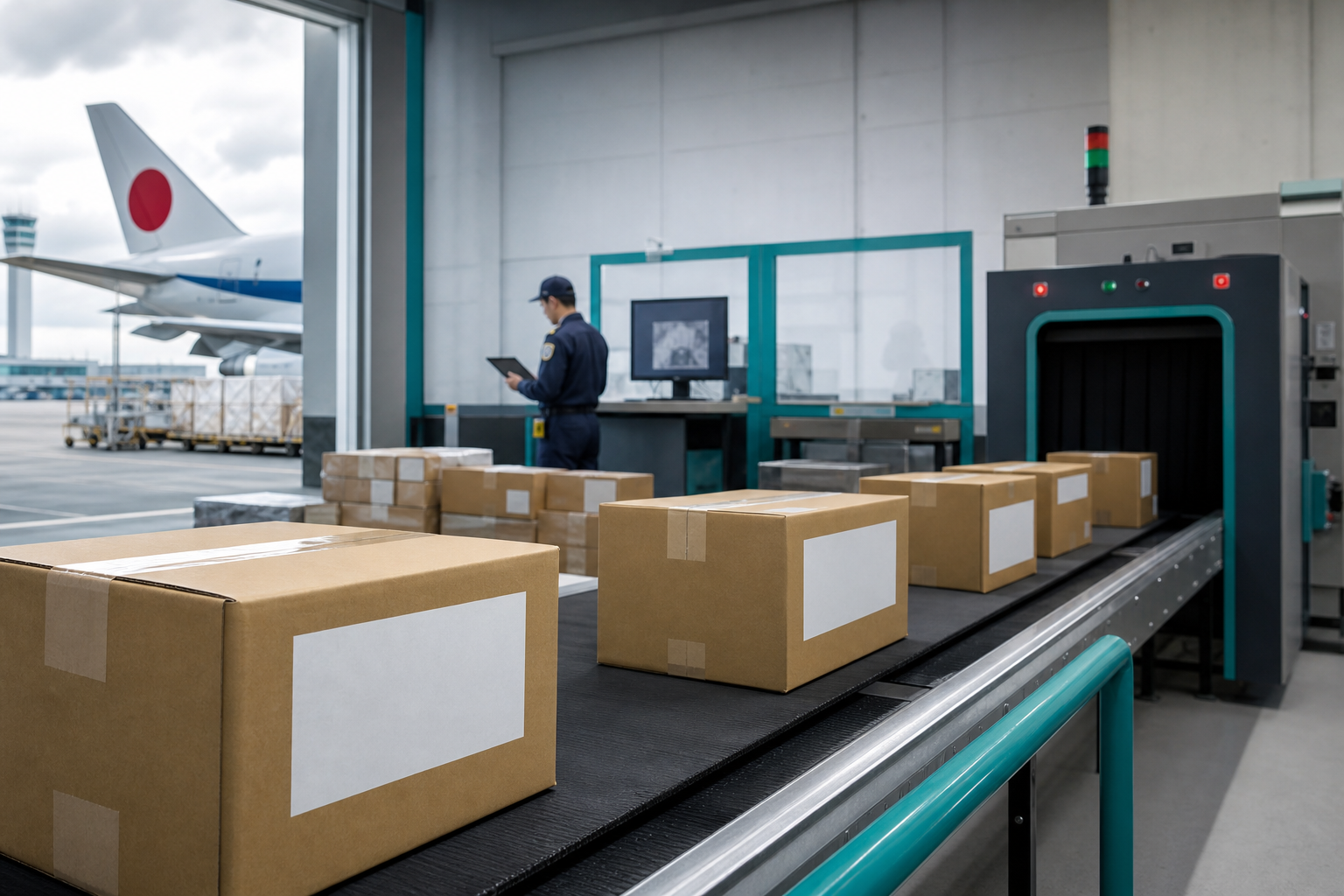 International parcels from Japan undergoing customs clearance