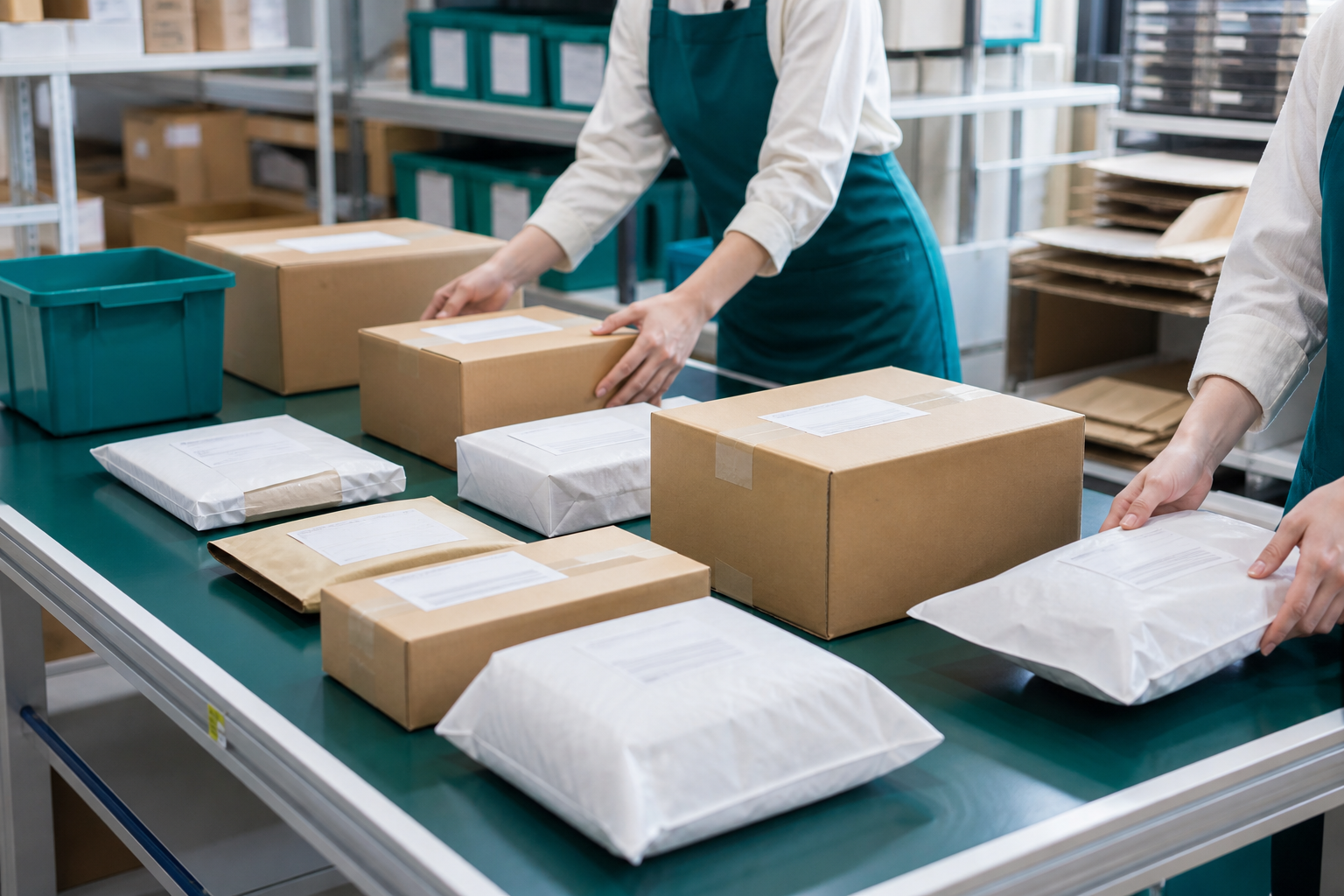 Japanese domestic parcels received for package consolidation