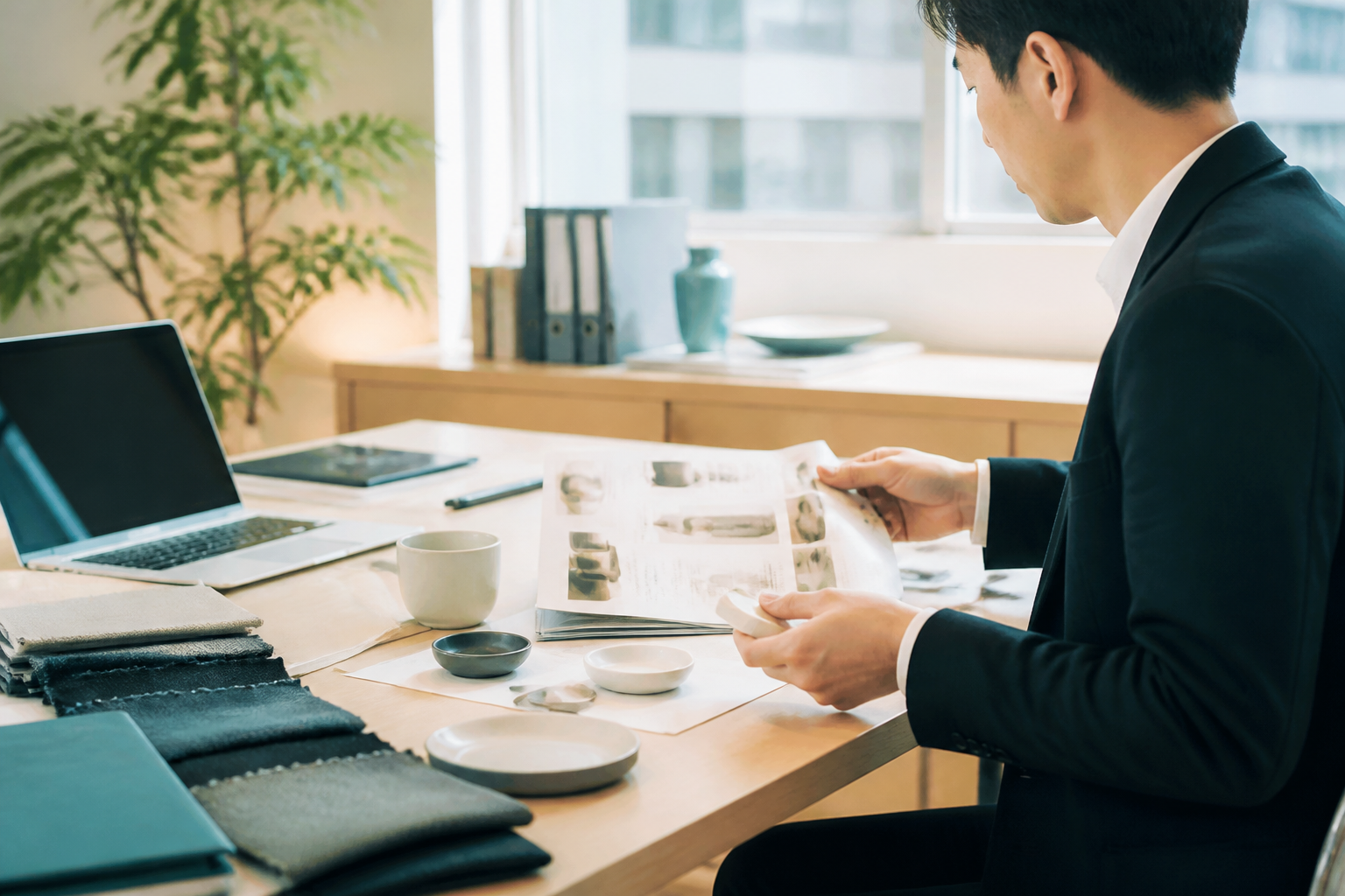 Japan-based sourcing specialist reviewing supplier options