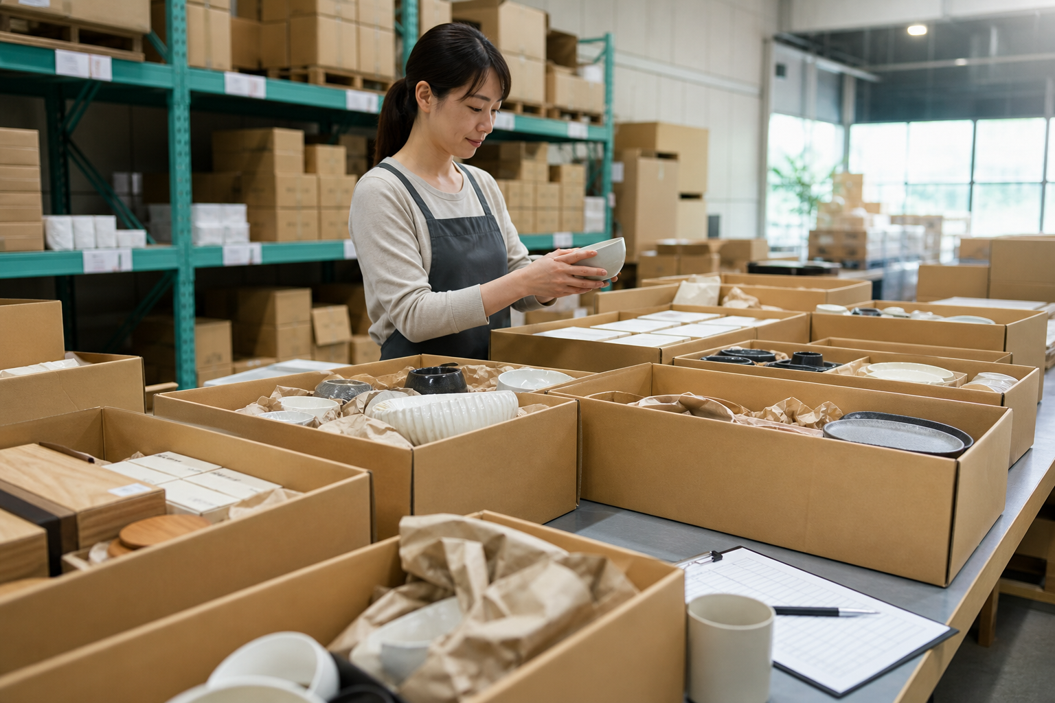 Japanese products packed for international resale